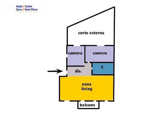 Foto 20 - Trilocale Frazione Goillaz Superiore
 
14, Saint-Denis - planimetria 1