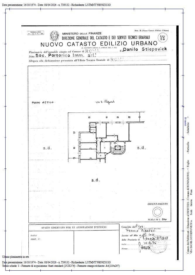 Foto 27 - Attico Via Danilo Stiepovich, Roma - planimetria 1