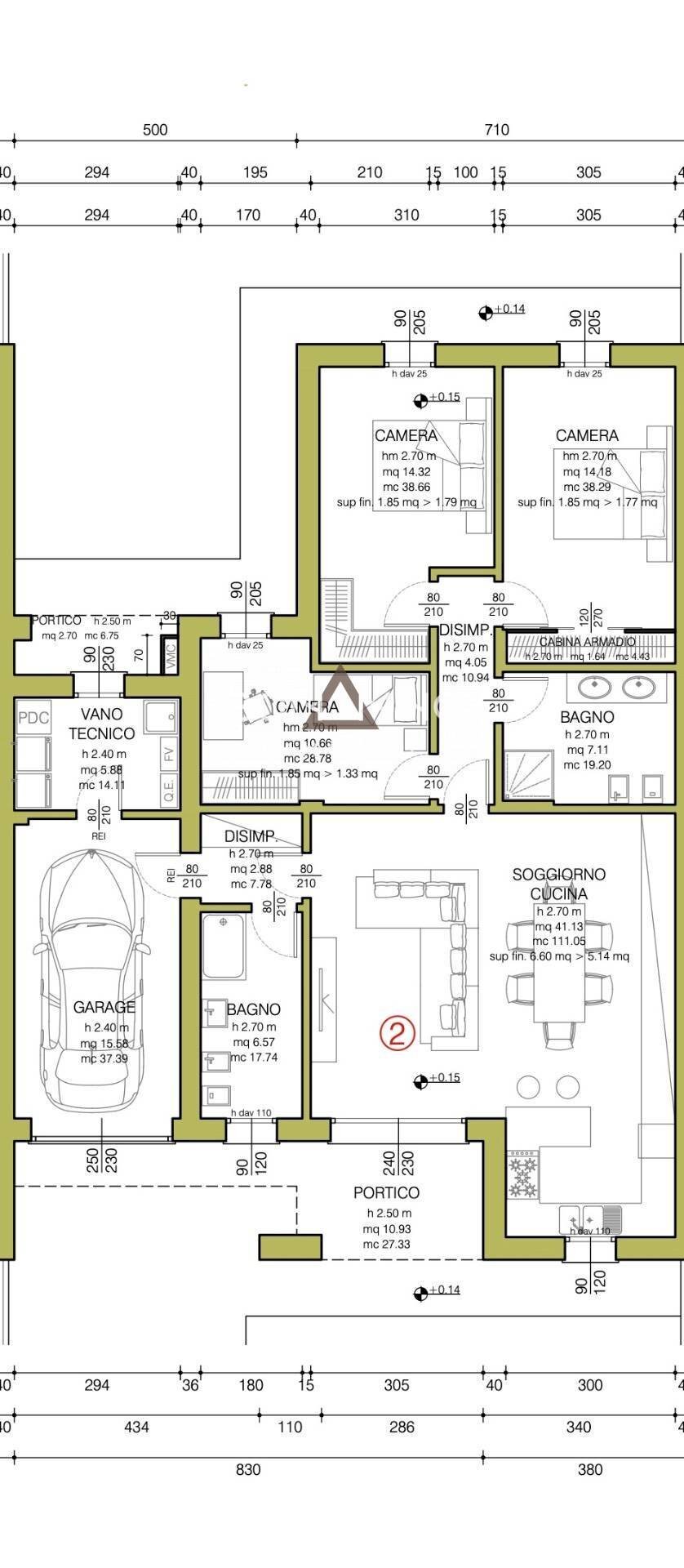Foto 4 - Villa a Schiera VIA MALCANTON, Borgoricco - planimetria 1
