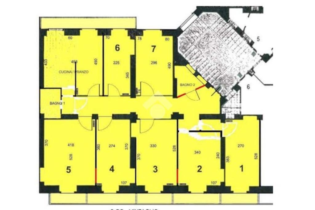 Appartamento Corso Vinzaglio, Torino (zona Centro) - planimetria 1