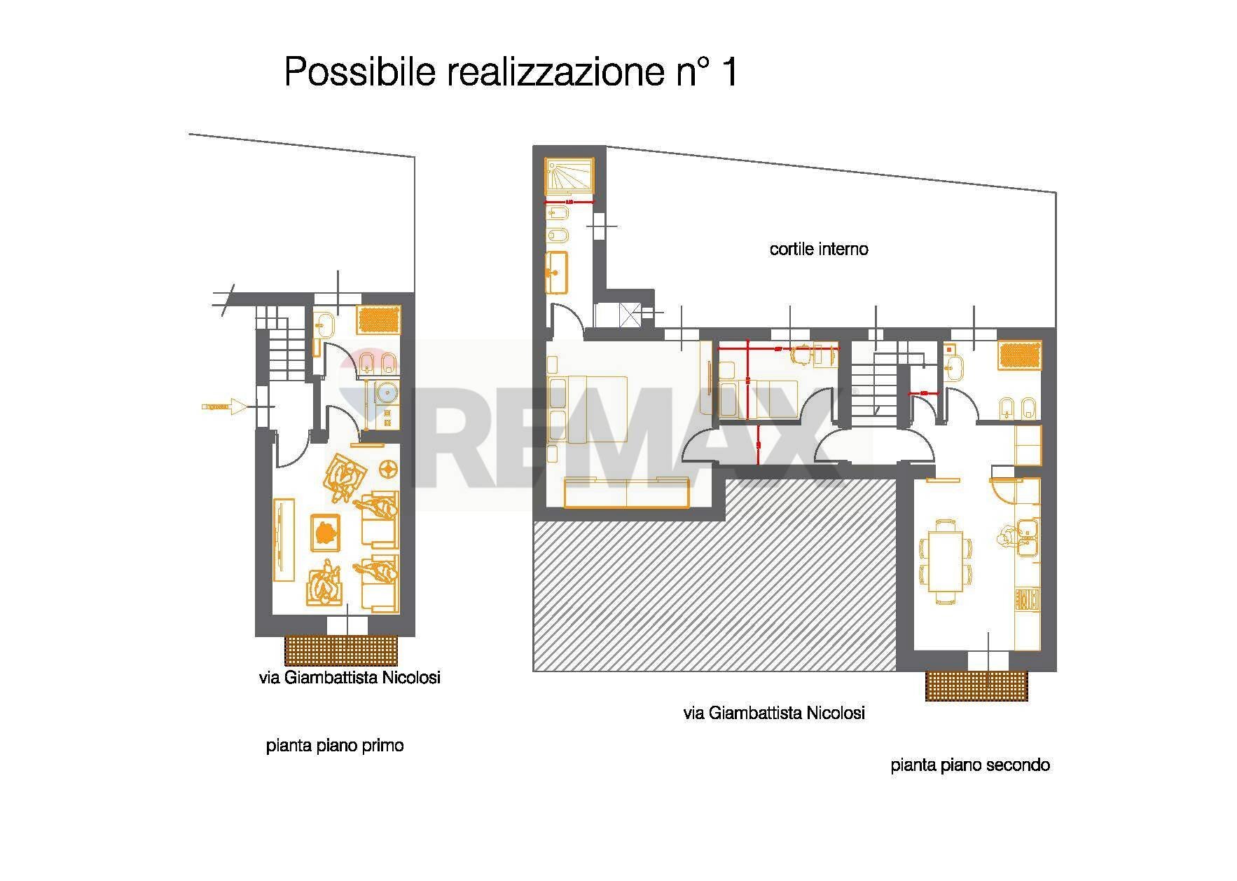 Pianta 2D - Quadrilocale via Giovan Battista Nicolosi
 
209, Paterno - foto 1