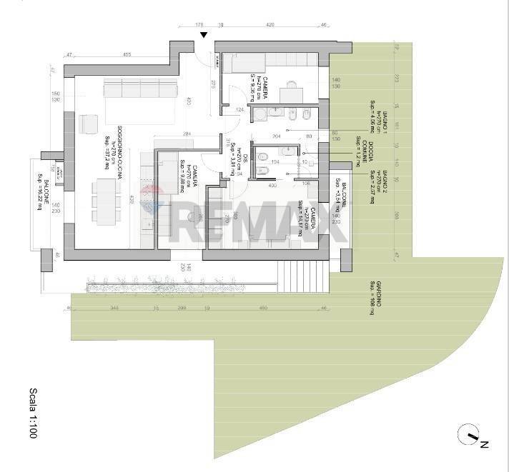 Pianta 2D - Quadrilocale Langhirano - planimetria 1
