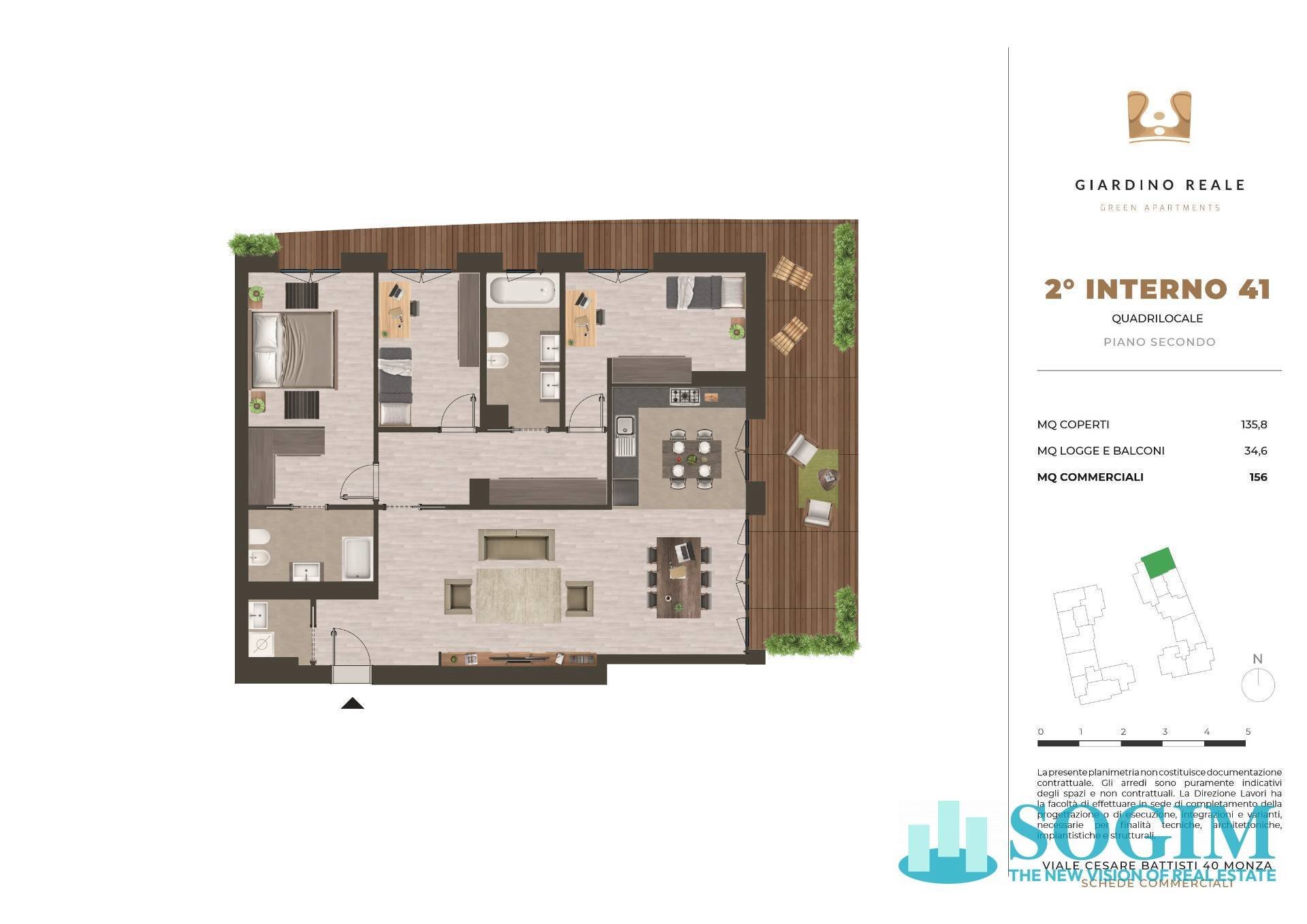 Foto 20 - Quadrilocale Viale Cesare Battisti
 
40, Monza - planimetria 1