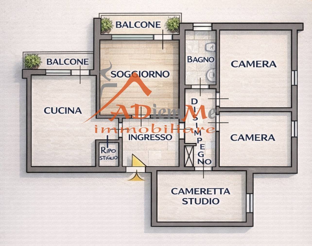 Foto 2 - Appartamento Via Eugenio Donadoni, Pisa - planimetria 1