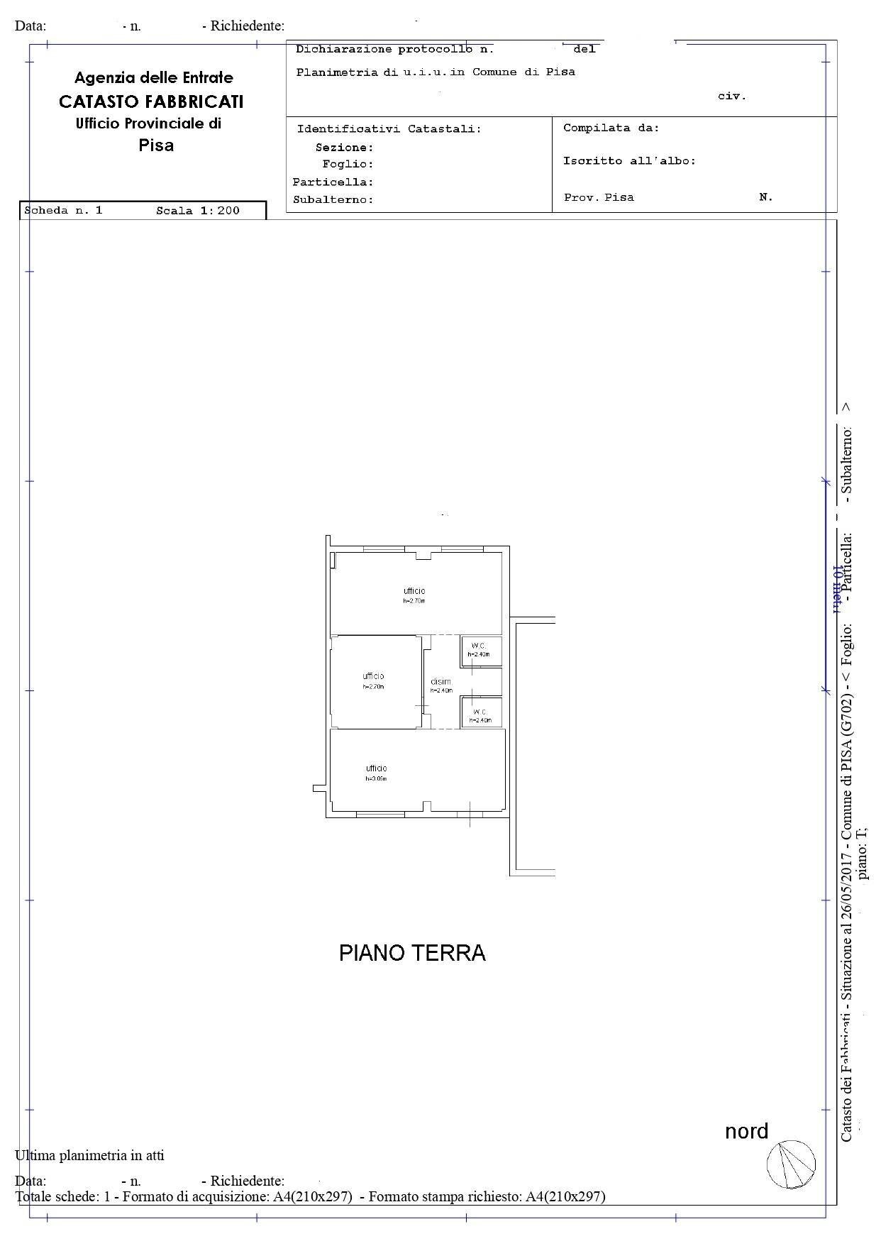 Foto 5 - Ufficio Viale Delle Piagge
 
50, Pisa - planimetria 1