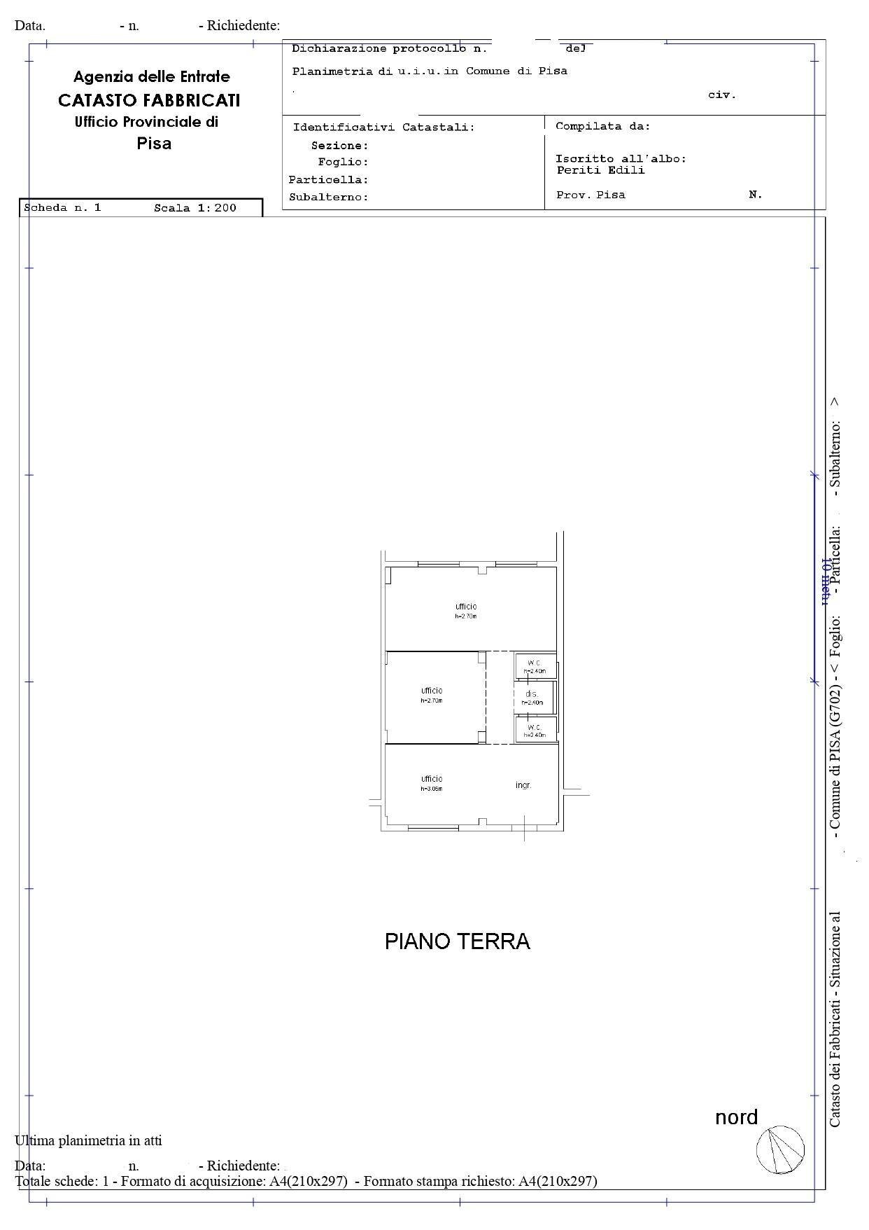 Foto 2 - Ufficio Viale Delle Piagge
 
40, Pisa - planimetria 1