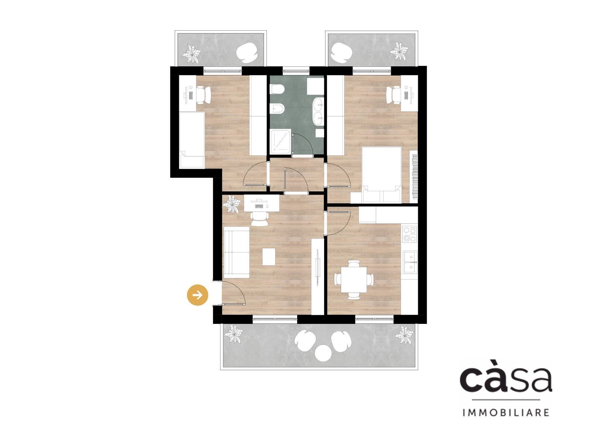Foto 42 - Trilocale Via Pravallo
 
3, Lozza - planimetria 1