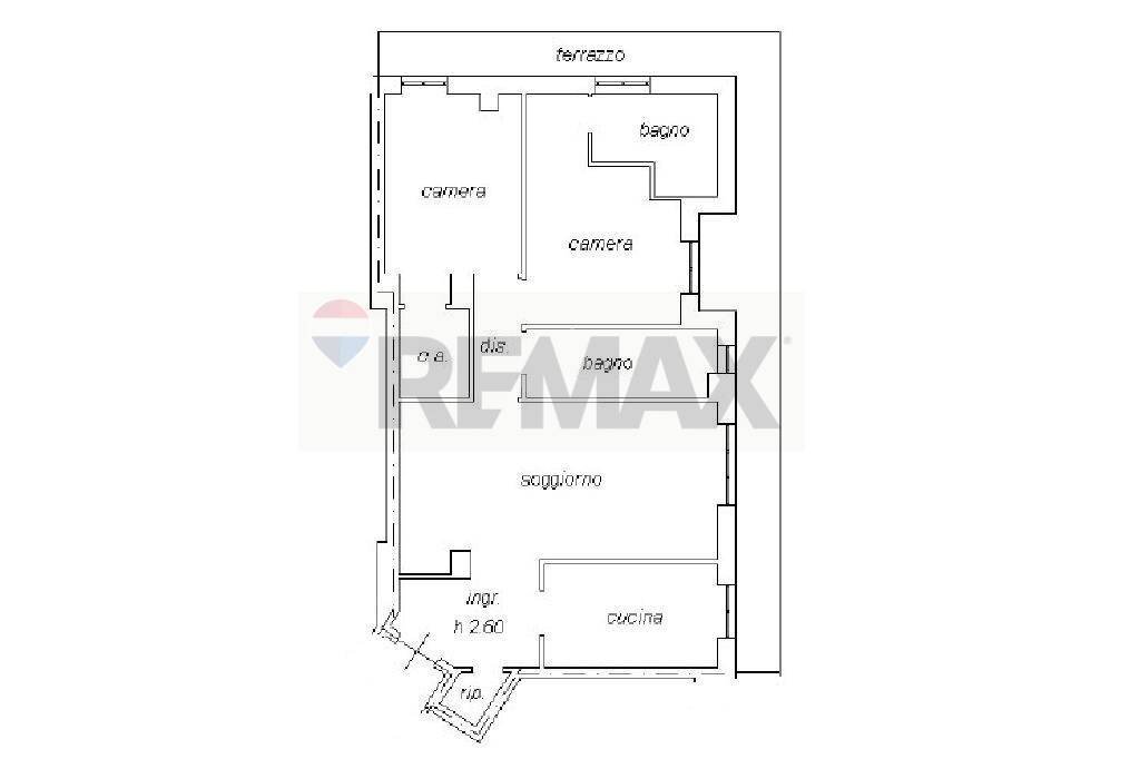 Pianta 2D - Three-room apartment Milano - floor plans 1