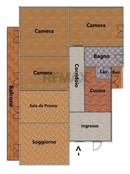Pianta 2D - Apartment Napoli - floor plans 1