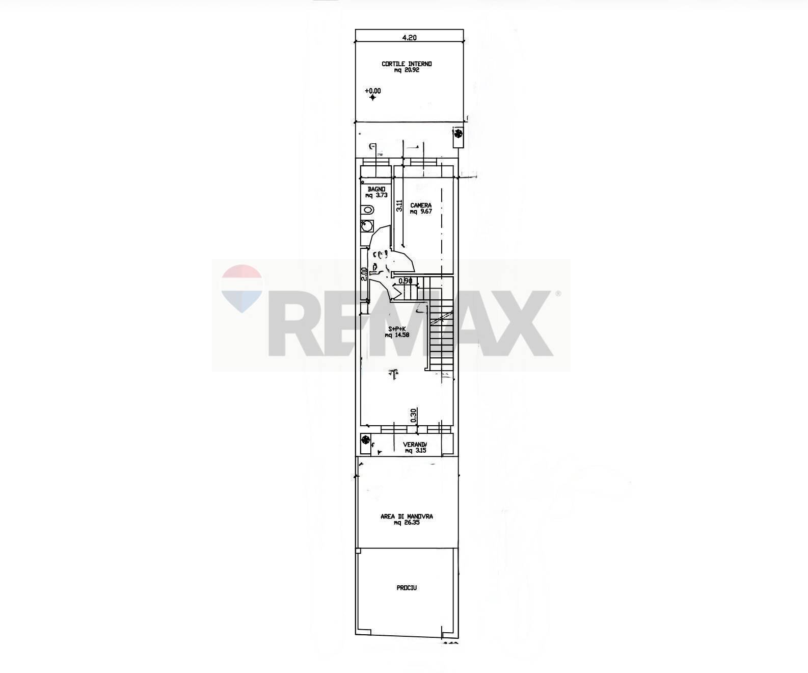 Pianta 2D - Casa semi indipendente Vicolo secondo Villafranca
 
15, Selargius - planimetria 1