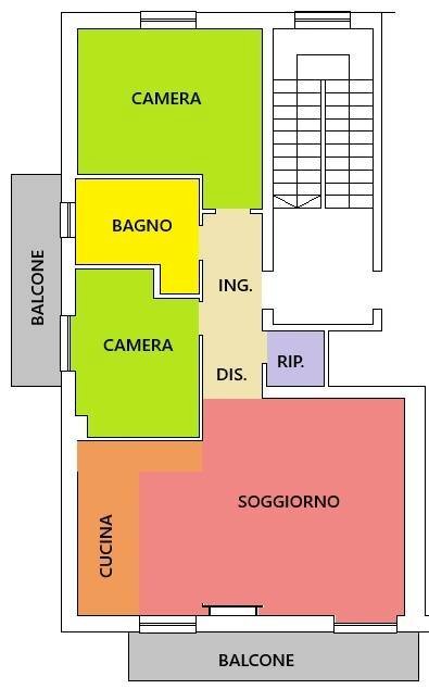 Foto 31 - Trilocale Via pietro cella, Piacenza - planimetria 1