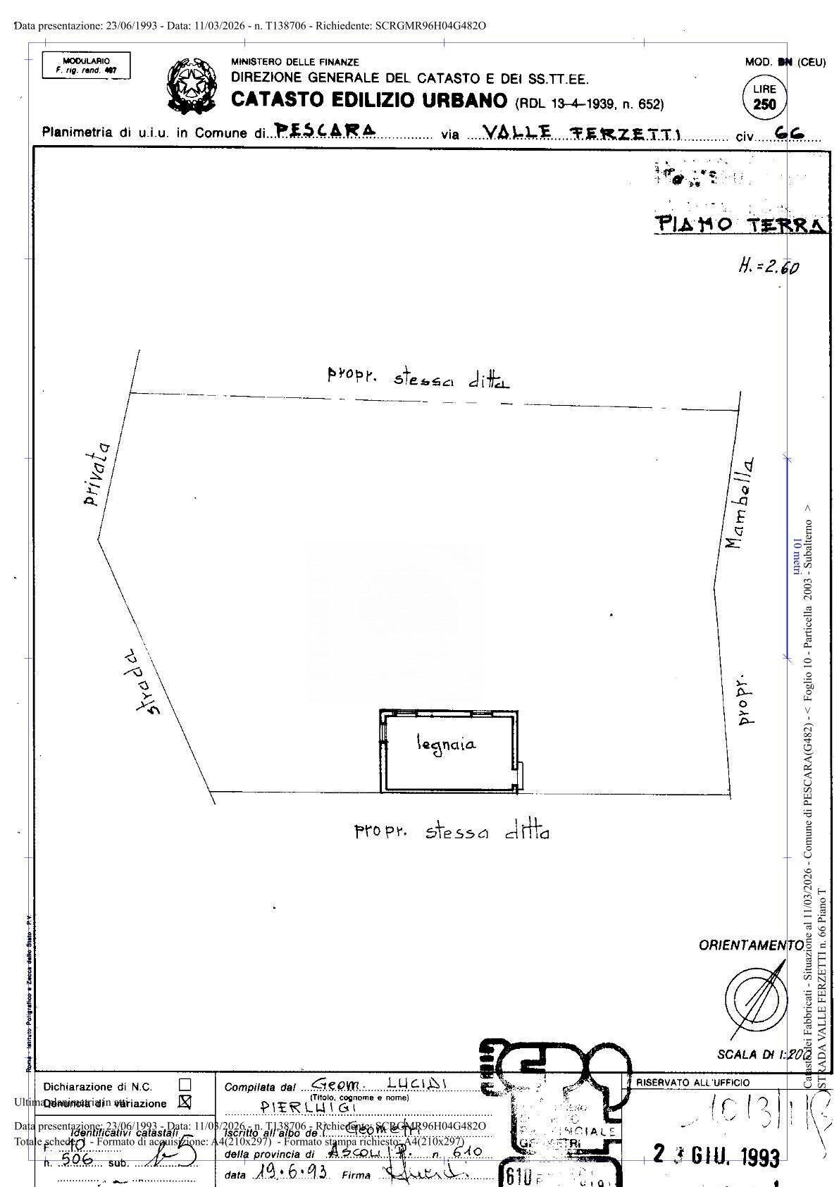 Foto 16 - Terreno edificabile Via Valle Ferzetti, Pescara - planimetria 1