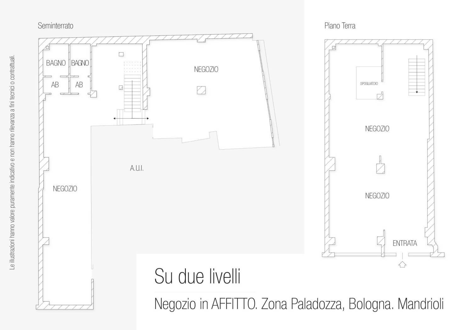 Negozio piazza Manfredi Azzarita, Bologna (zona Centro Storico) - planimetria 1
