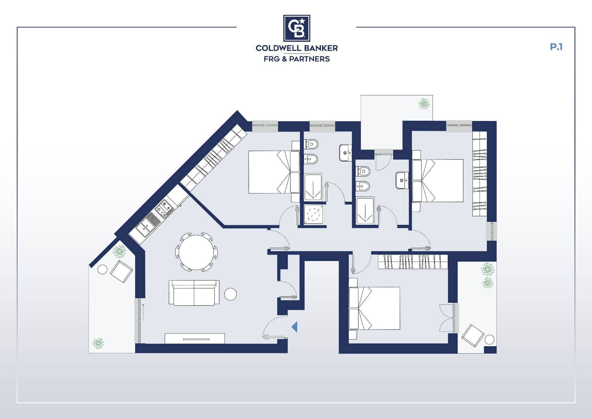 Foto 30 - Quadrilocale Via Alcide De Gasperi
 
28, Viterbo - planimetria 1