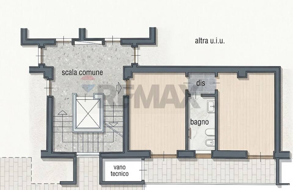 Pianta 2D - Bilocale VIA PISA
 
2, Trani - planimetria 1