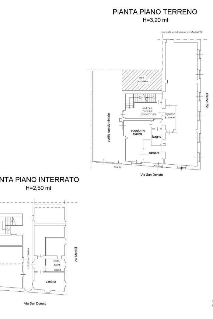 Bilocale via San Donato, 85, Torino (zona San Donato) - planimetria 1