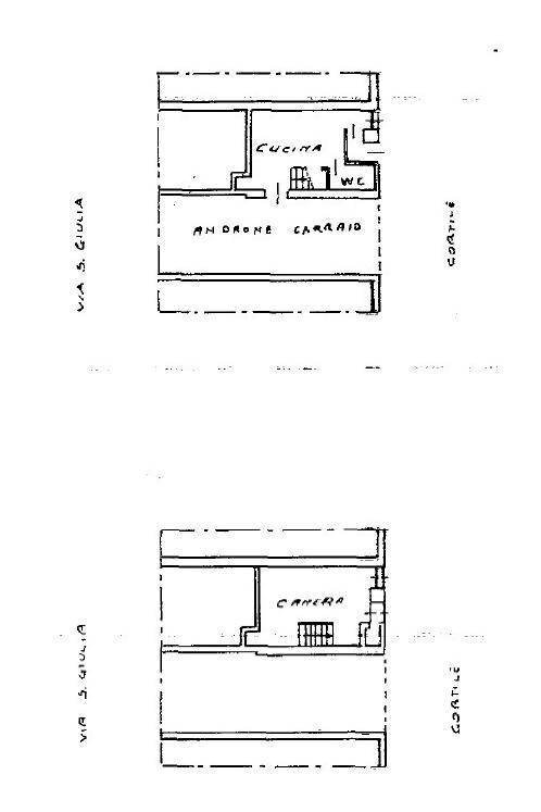 Monolocale via Santa Giulia, 8, Torino (zona Vanchiglia) - planimetria 1