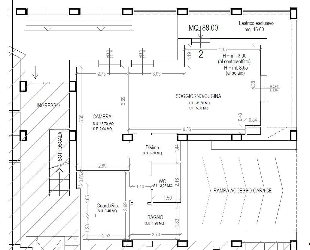 Foto 14 - Three-room apartment Via F. Brancadori, Tolentino - floor plans 1