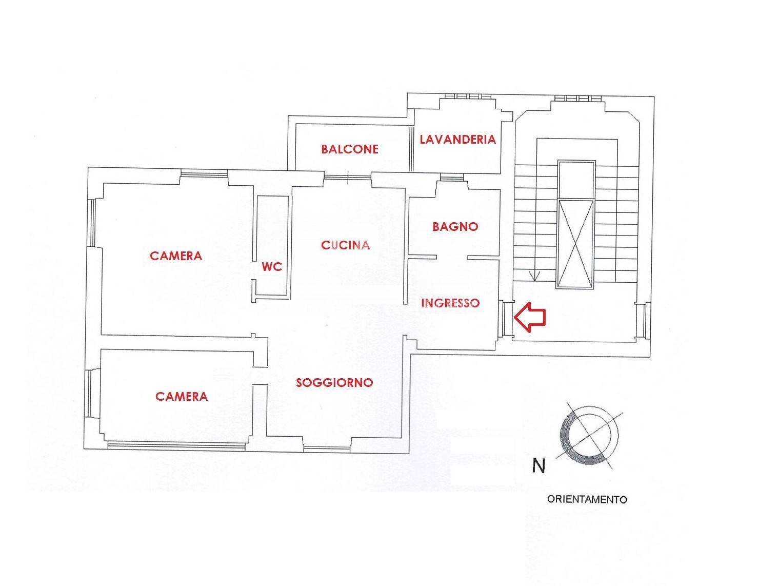 Foto 46 - Trilocale Via Trionfale
 
8891, Roma - planimetria 1