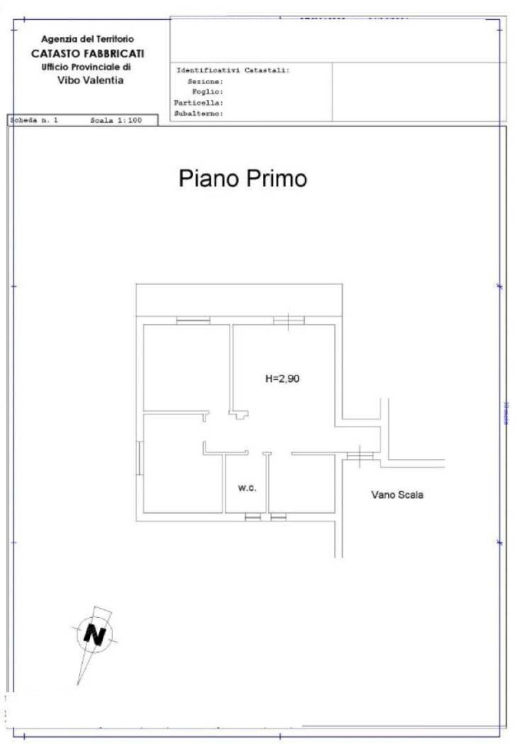 Ufficio contrada Colamaio, Pizzo - planimetria 1