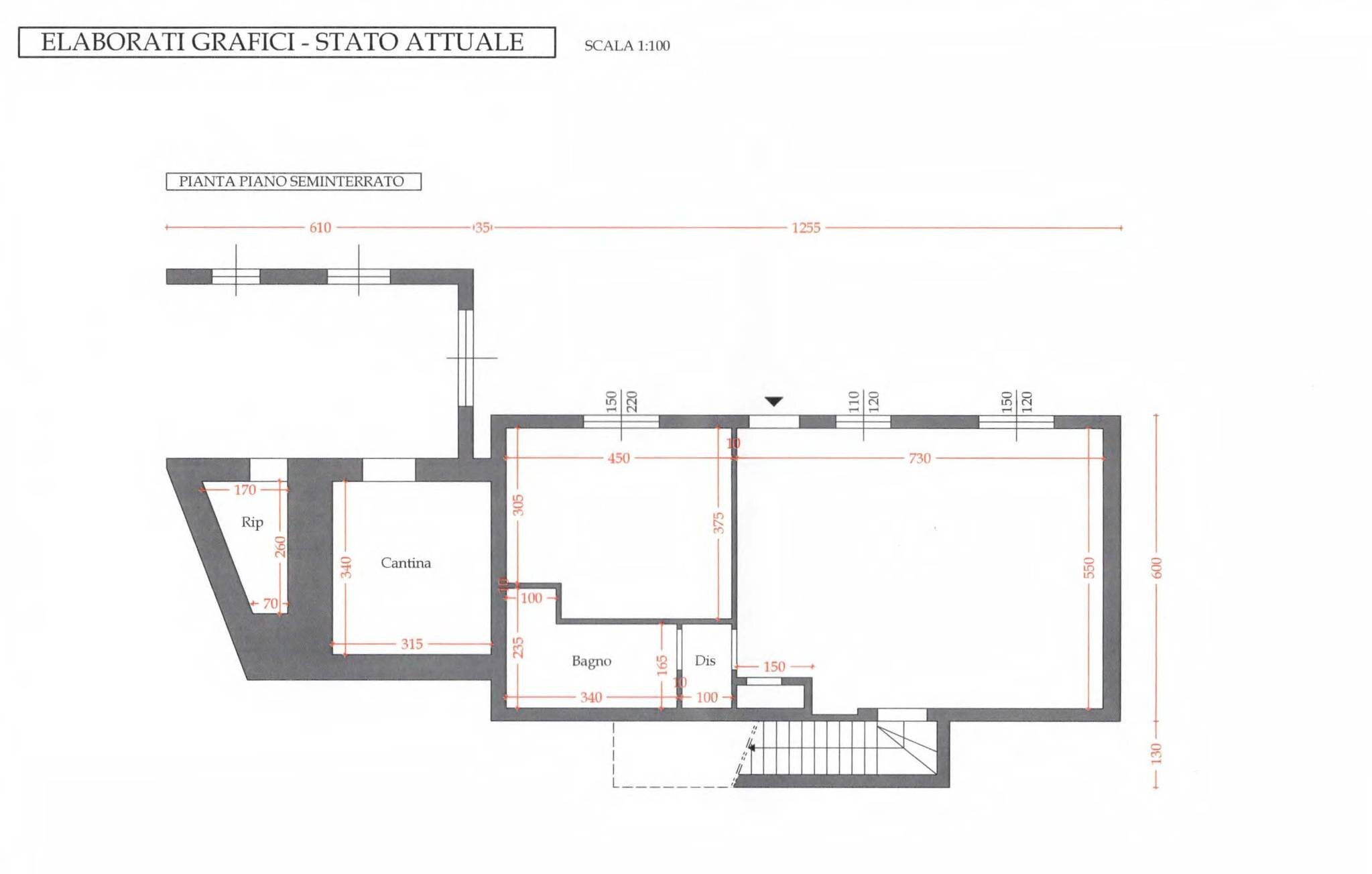 Villa strada Fullavin, Soldano - planimetria 1