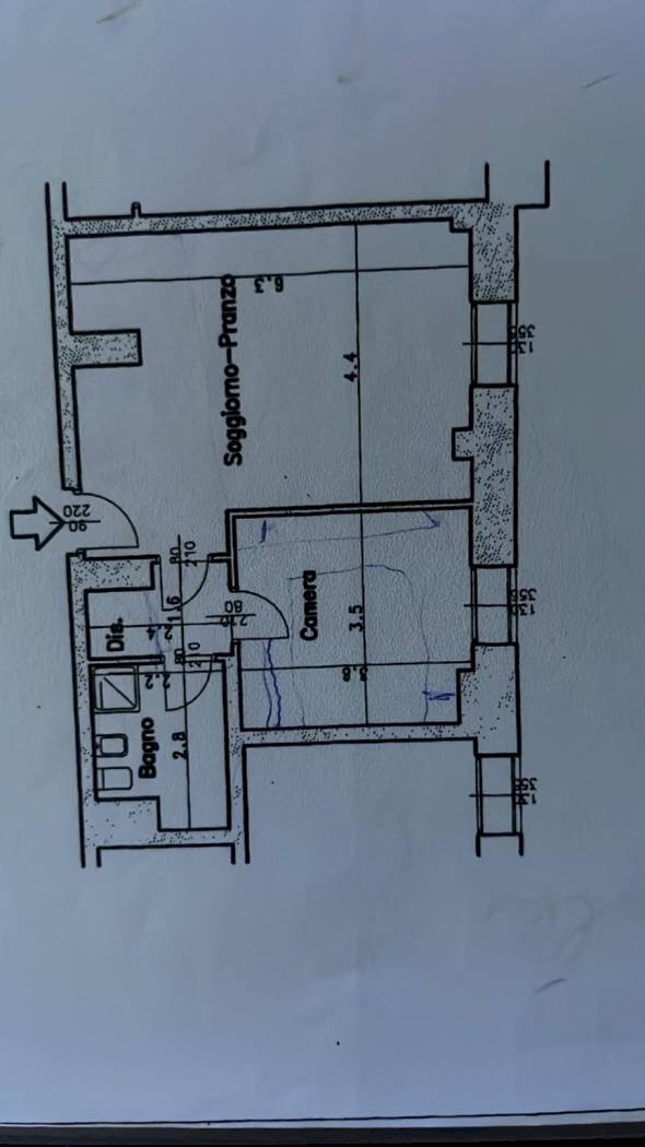 Appartamento via Camillo Benso di Cavour, 9B, Ospedaletti - planimetria 1