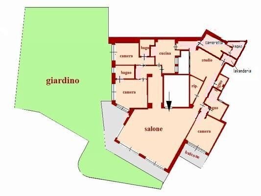 Apartment strada Solaro, 20, Sanremo - floor plans 1