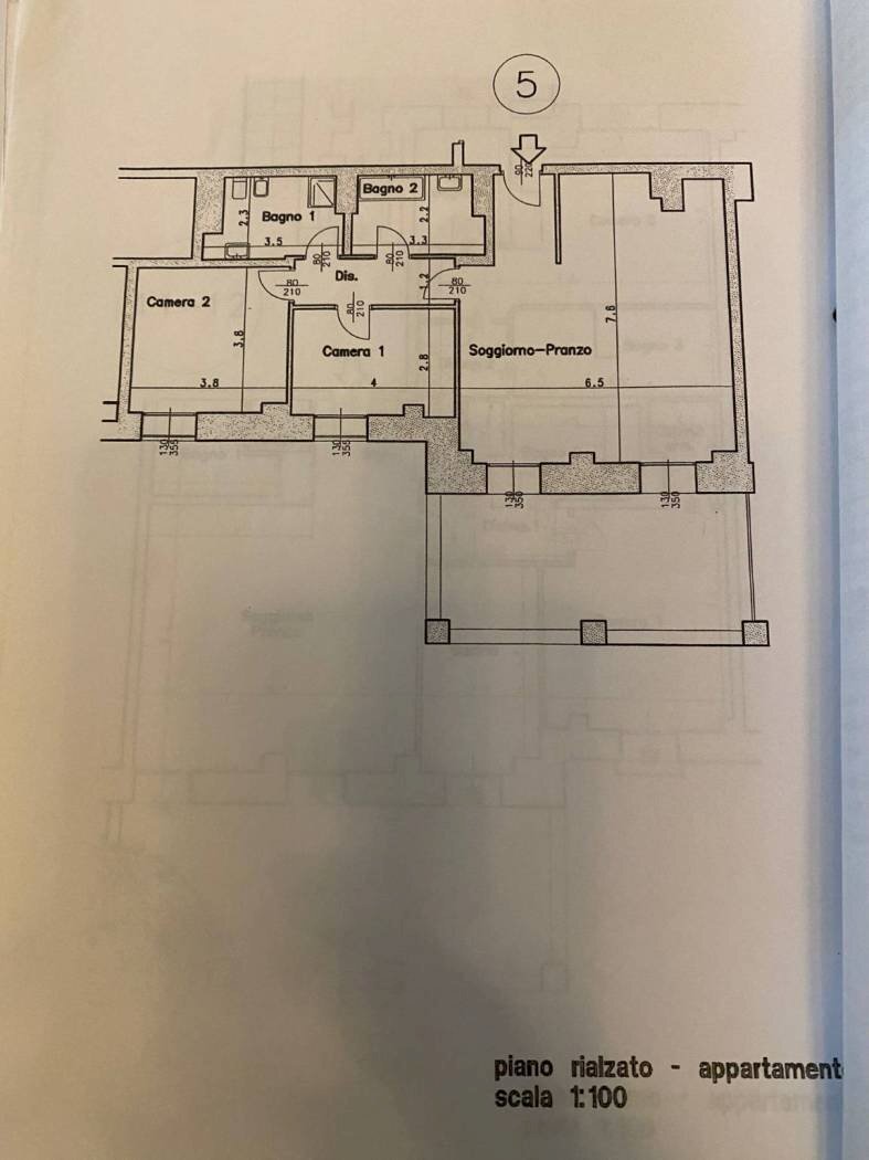 Three-room apartment corso Regina Margherita, 78, Ospedaletti - floor plans 1