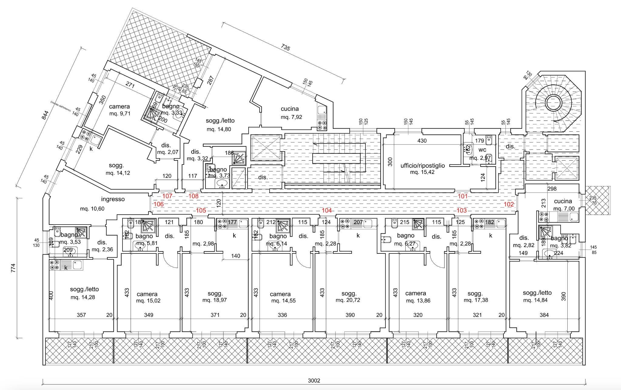 Appartamento strada Privata Barabino, 21, Sanremo - planimetria 1