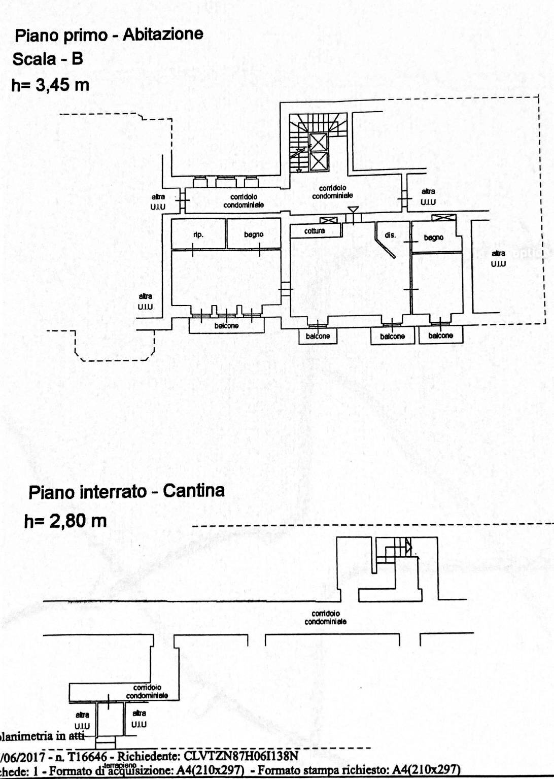 Trilocale via Camillo Benso di Cavour, 46, Ospedaletti - planimetria 1
