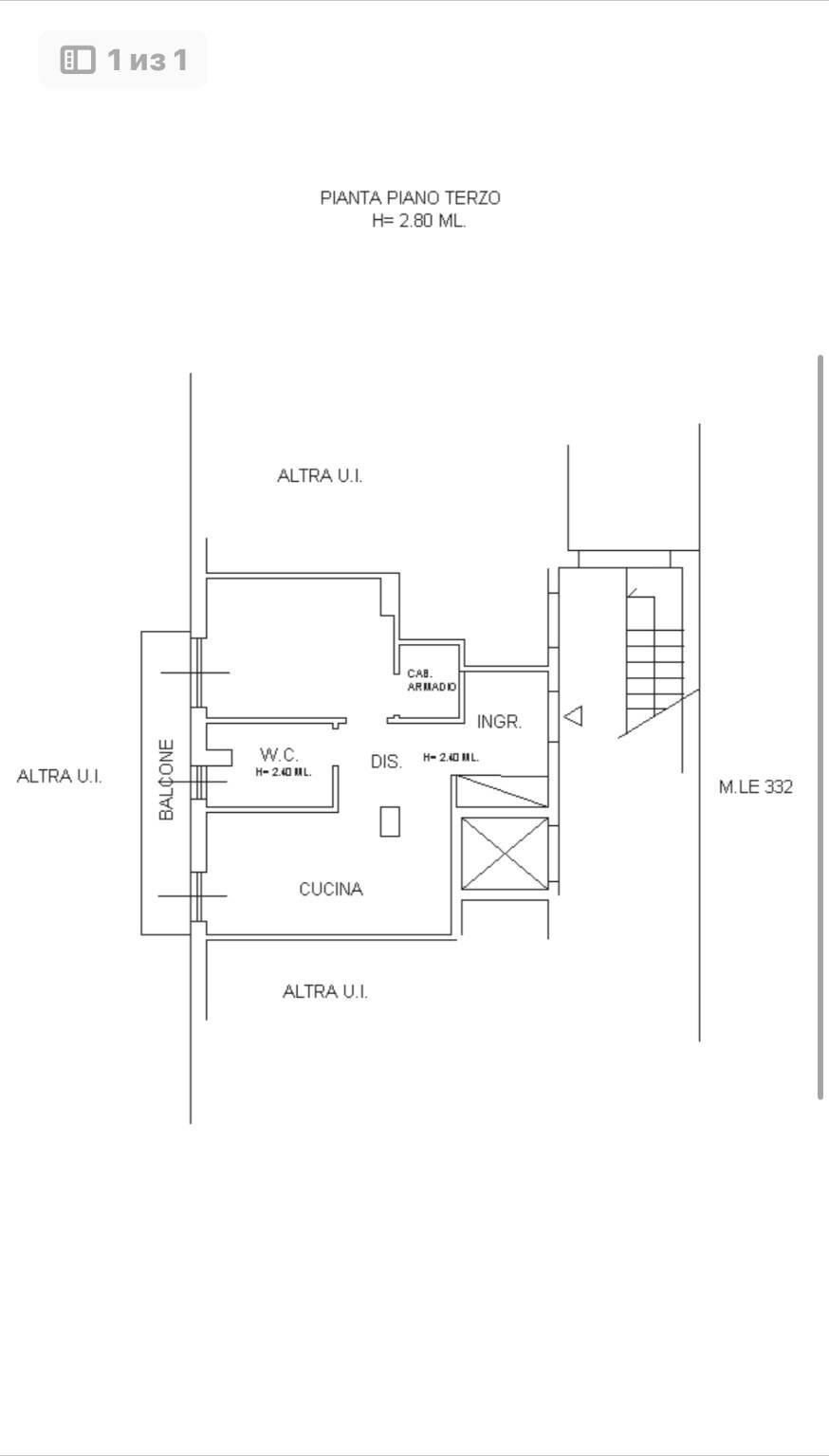 Appartamento via Privata Meridiana Ferrari, 90, Sanremo - planimetria 1