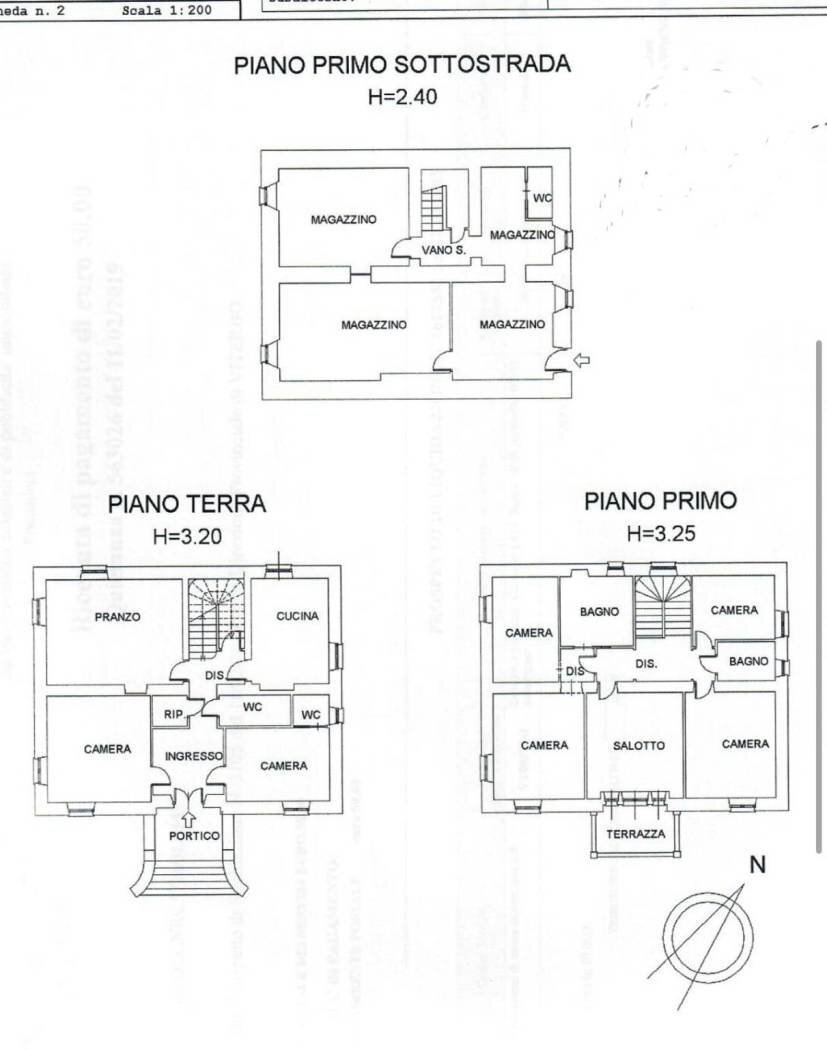 Villa via Roma, 10, Vetralla - floor plans 1