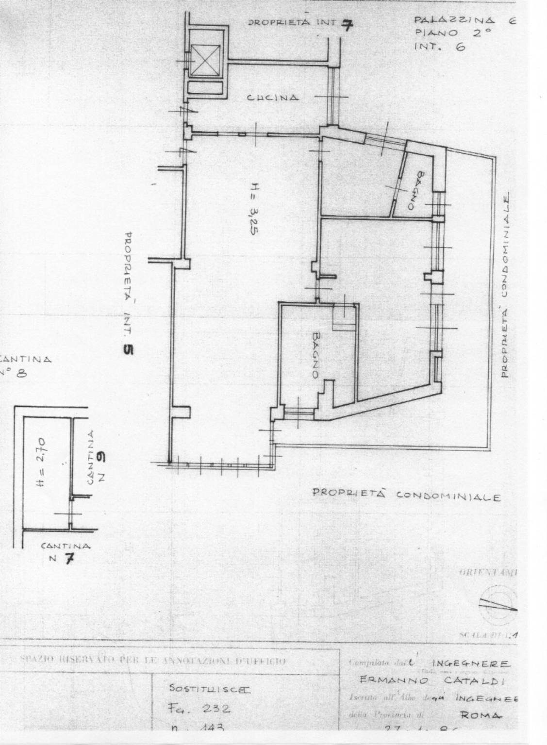 Appartamento via Nemea, 34, Roma - planimetria 1