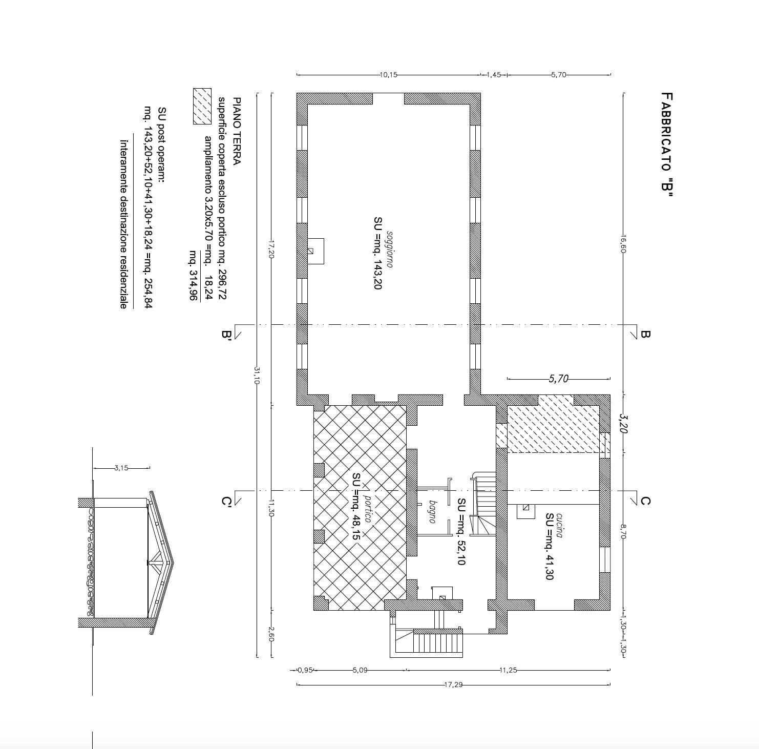 Villa strada Provinciale Litoranea, Tarquinia - planimetria 1