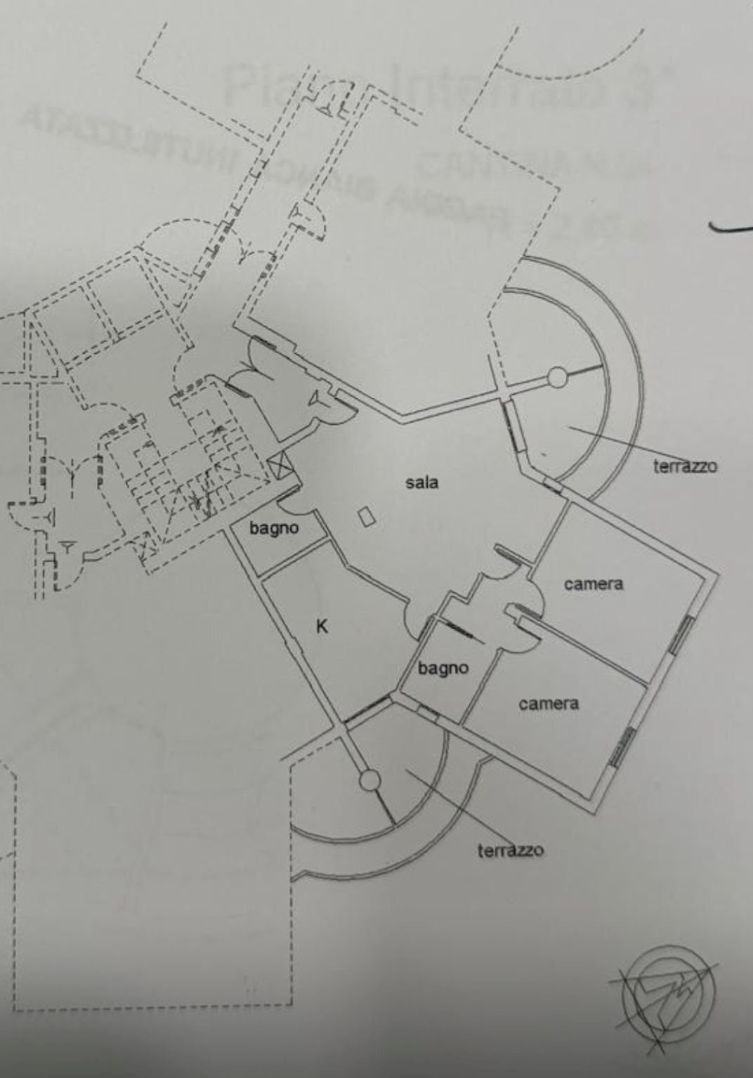 Trilocale via Cristoforo Colombo, 52, Taggia - planimetria 1