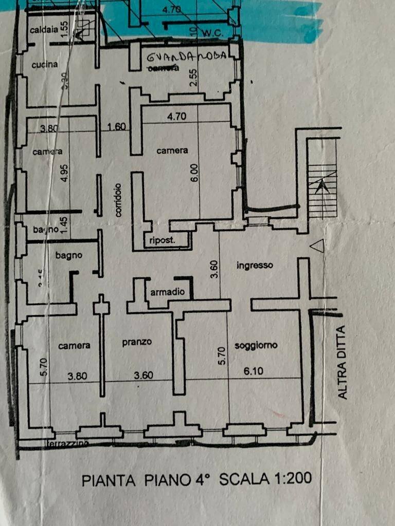 Appartamento Lungomare Imperatrice, 76, Sanremo - planimetria 1