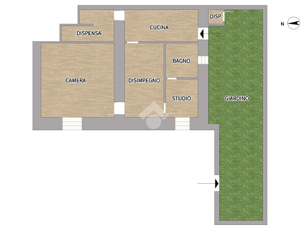 Trilocale Via al Garbo, Genova (zona Rivarolo) - planimetria 1