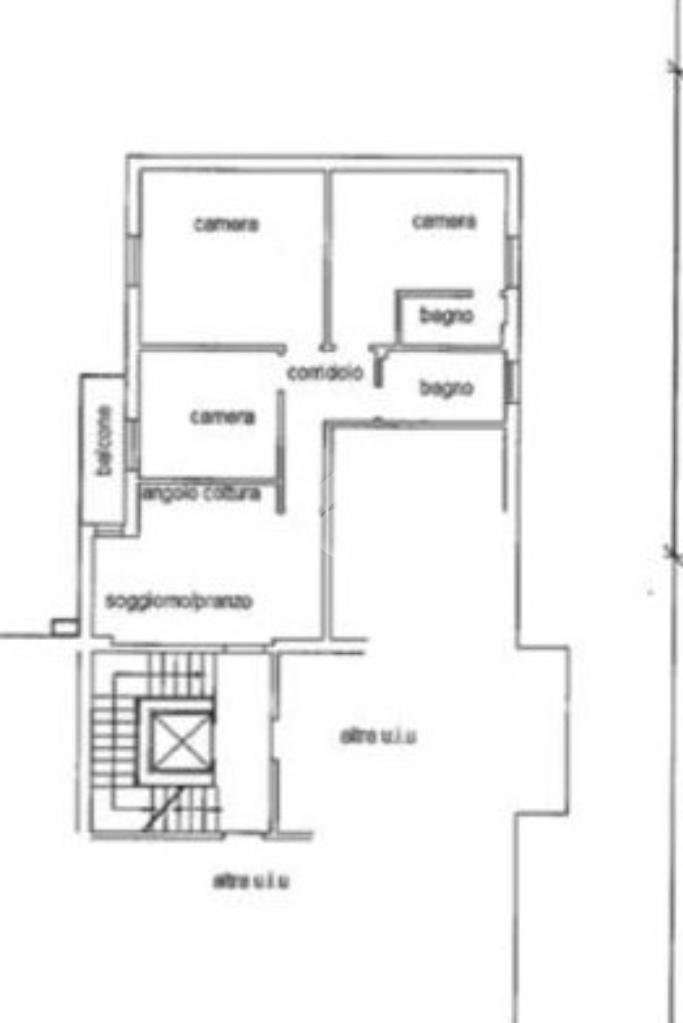 Quadrilocale Via Alfredo Calzolari, Bologna (zona Bolognina) - planimetria 1