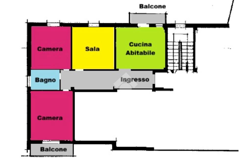 Quadrilocale Via della Battaglia, Bologna - planimetria 1