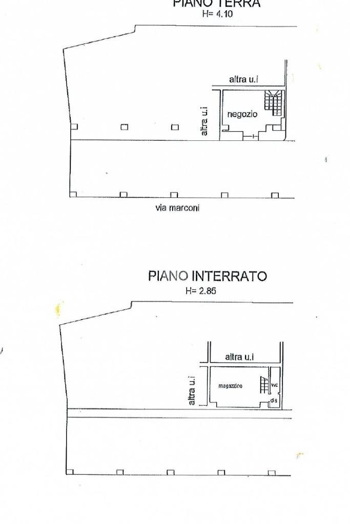 Shop Via G. Marconi, Bologna (neighborhood Centro Storico) - floor plans 1
