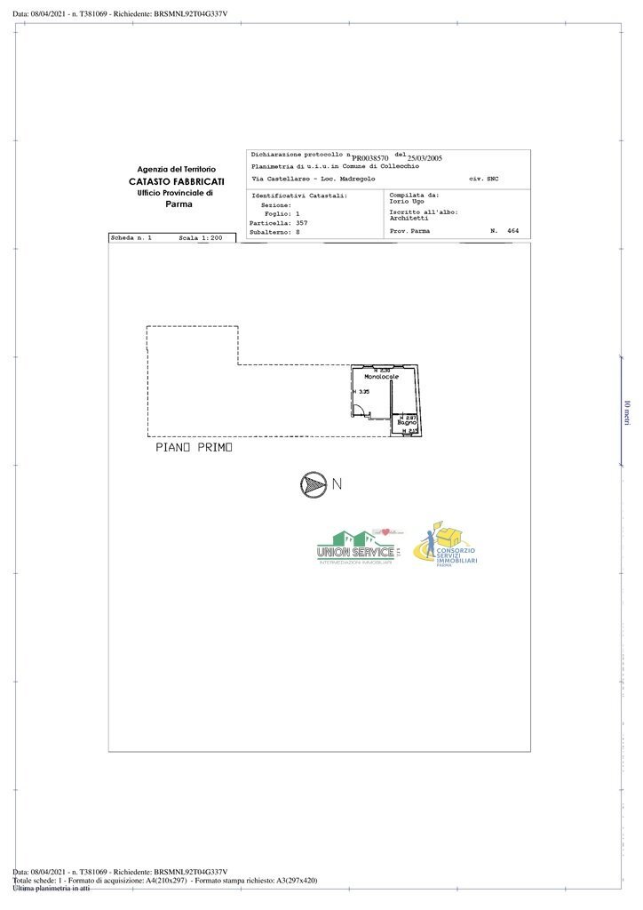 PLN_154572668_1.jpg - Appartamento Strada Castellarso, Collecchio - planimetria 1