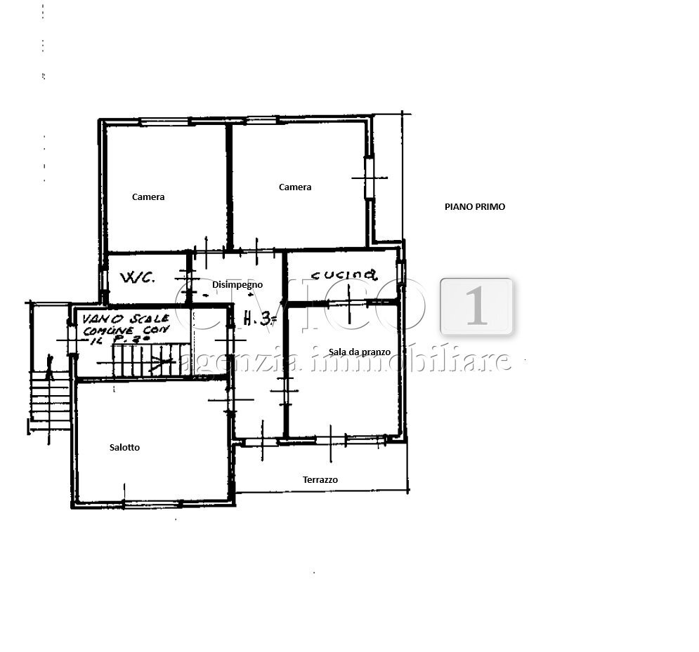 PLAN APPARTAMENTO.jpg - Apartment Via Monte Pasubio 7, Quinto Vicentino - floor plans 1