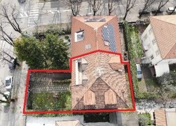 VISTA DALL\'ALTO PORZIONE BIFAMIGLIARE.jpg - Independent house Via Toscana 46, Brescia - photo 3