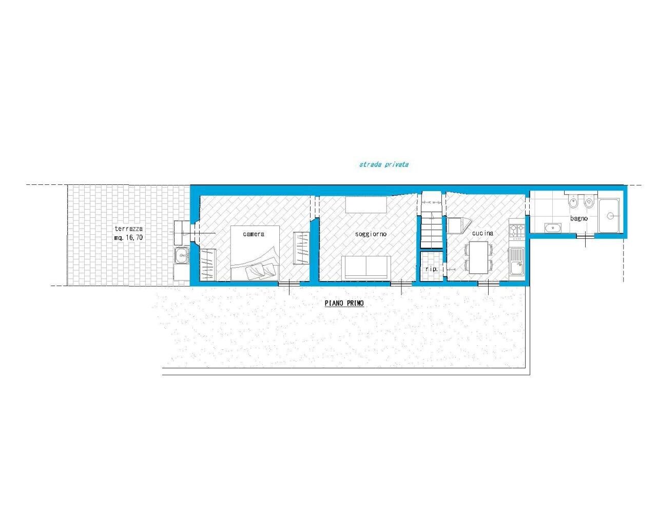 Planimetria.jpg - Trilocale Via San Domenico, Firenze - planimetria 1