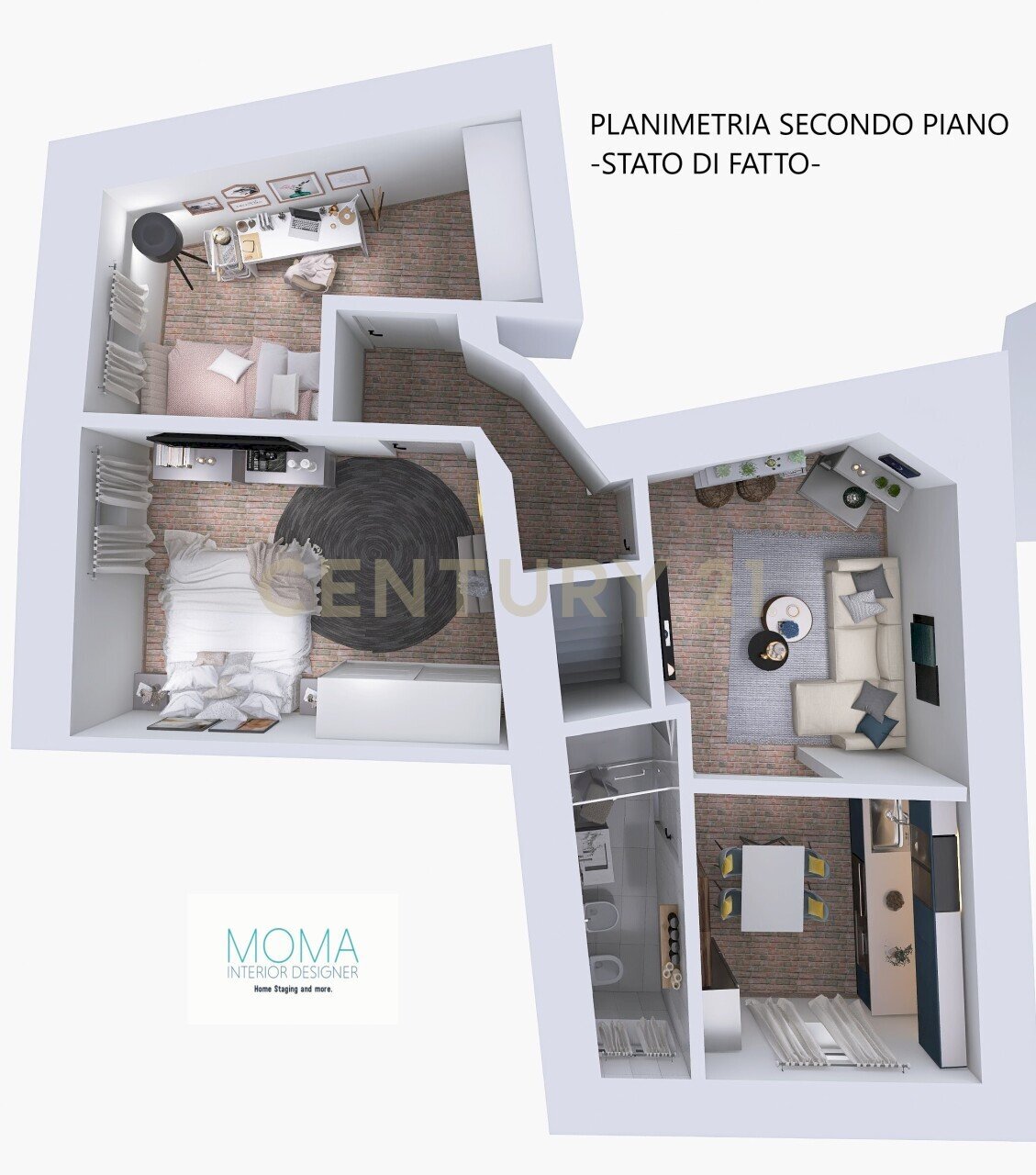 PLANIMETRIA 2 PIANO.jpg - Quadrilocale Via Pinelli 9, Abbadia San Salvatore - planimetria 1