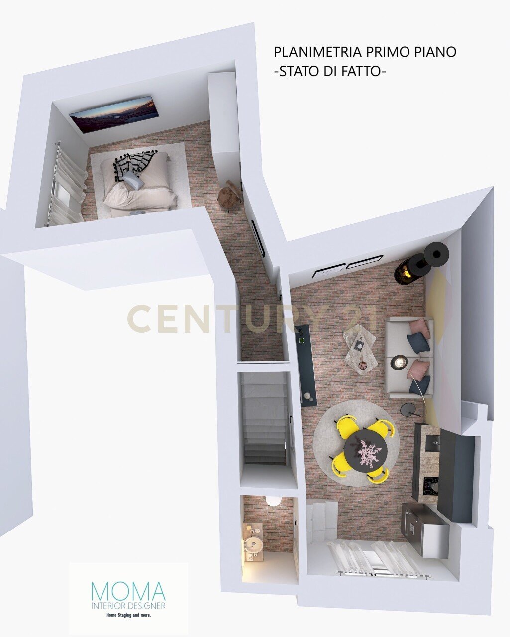 PLANIMETRIA 1 PIANO.jpg - Bilocale Via Pinelli 9, Abbadia San Salvatore - planimetria 1