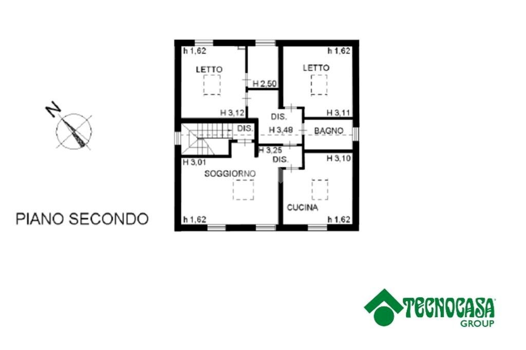 Three-room apartment Località Sanguigna, Colorno - floor plans 1