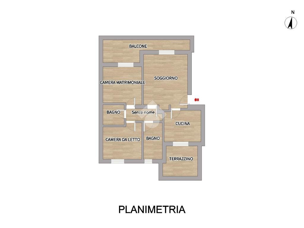 Trilocale Via Cascina Grande, Opera - planimetria 1