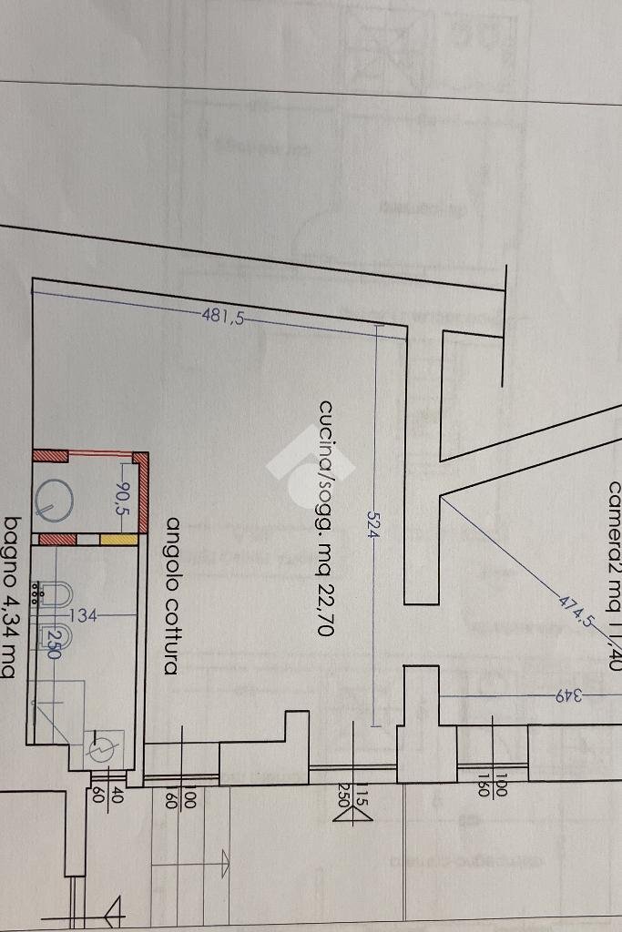 Two-room apartment Vico Bonora, Finale Ligure - floor plans 1