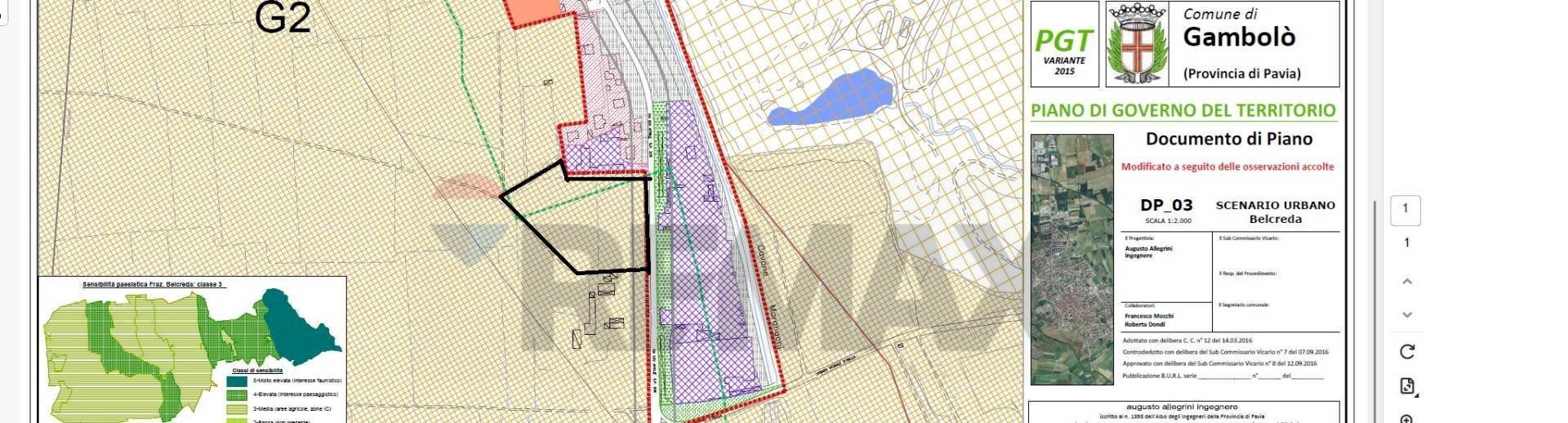 Pianta 2D - Terreno agricolo via XXV aprile
 
40, Gambolò - foto 2